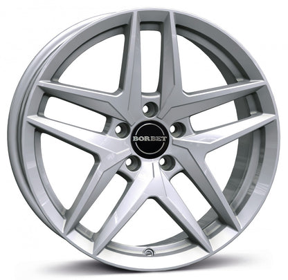 Borbet Z Crystal Silver Alufelge 7.5x17 Zoll ET36 LK 5x112 ML66.6