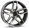Borbet Z mistral anthracite glossy polished Alufelge 8x18 Zoll ET38 LK 5x112 ML66.5