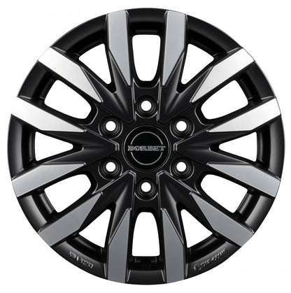 Borbet CW6 black polished matt 6.5x16 ET54 - LK6/130 ML84.1