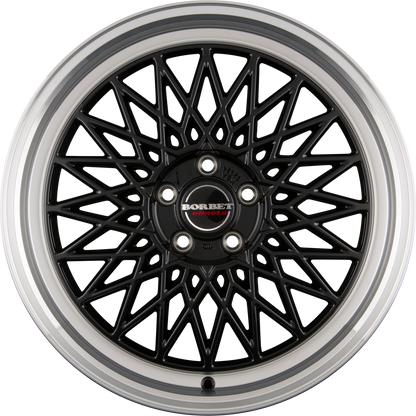 Borbet B black rim polished Alufelge 8x17 Zoll ET35 LK 5x114.3 ML72.5 – Bild 6