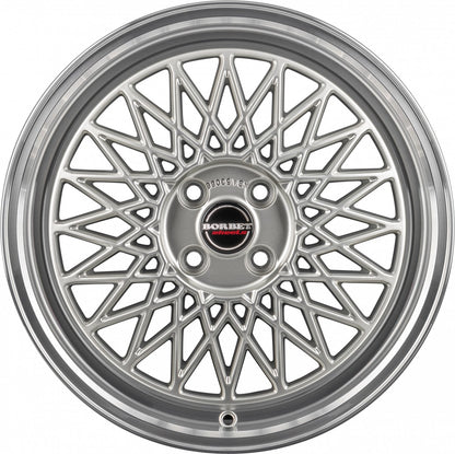 Borbet B silver rim polished 8.5x19 ET45 - LK5/112 ML66.5
