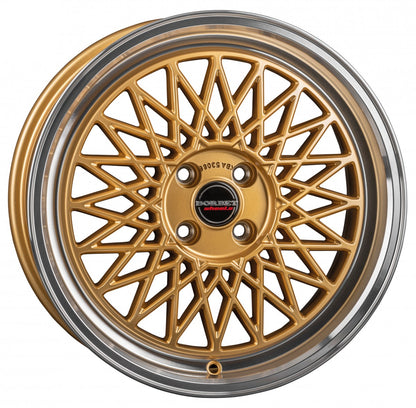 Borbet B gold rim polished 8.5x19 ET45 - LK5/112 ML66.5