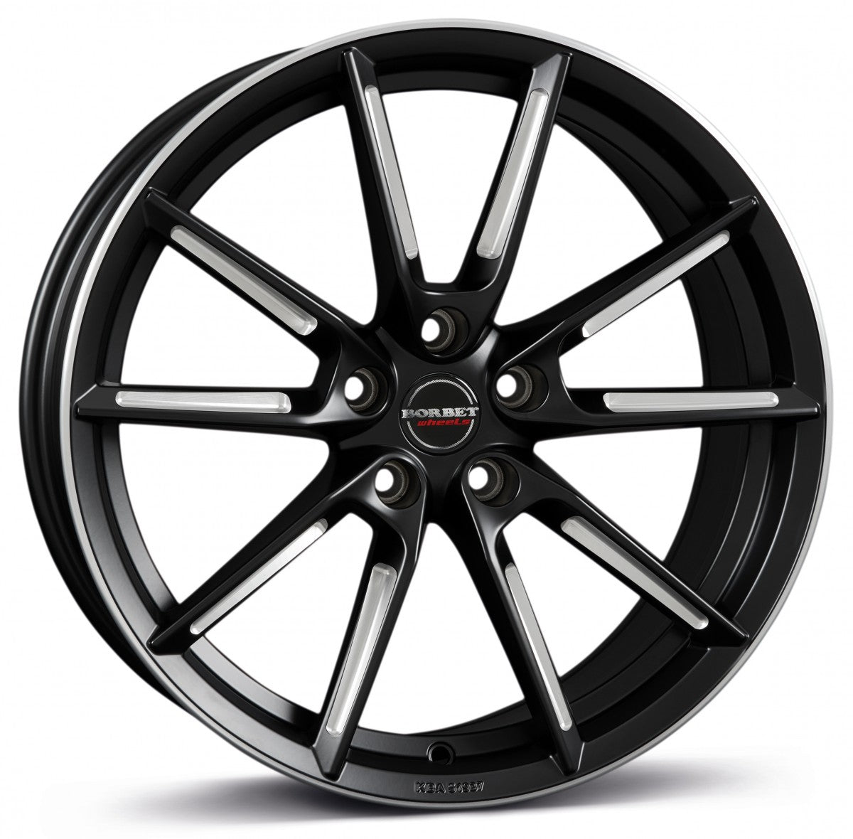 Borbet LX black matt spoke rim polished 8.5x20 ET45 - LK5/108 ML63.4