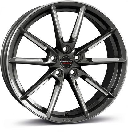 Borbet LX graphite spoke rim polished 8.5x20 ET45 - LK5/108 ML63.4