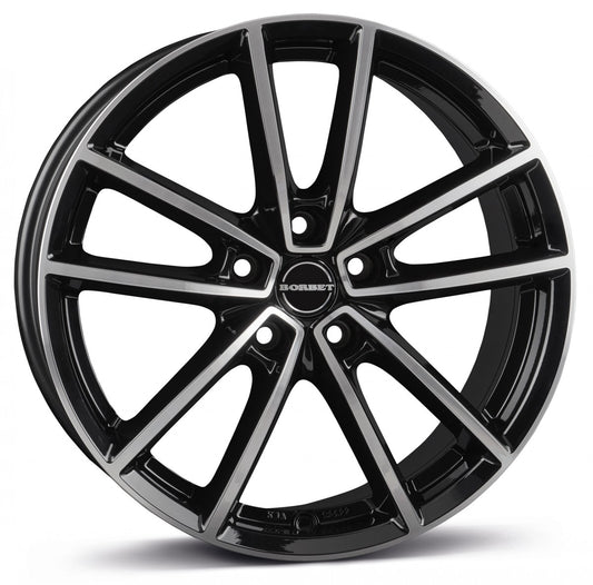 Borbet W black polished glossy 8x18 ET40 - LK5/108 ML72.5