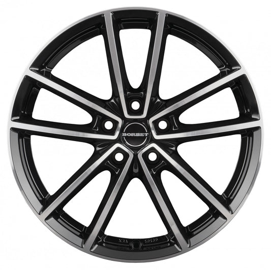 Borbet W black polished glossy 8x18 ET48 - LK5/112 ML57.1