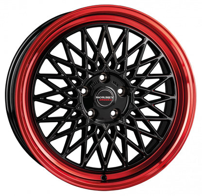 Borbet B black rim red Alufelge