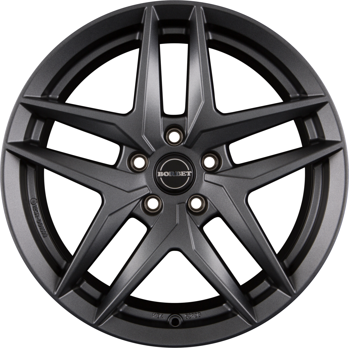 Borbet Z dark grey matt Alufelge 7.5x17 Zoll ET36 LK 5x112 ML66.5 – Bild 3
