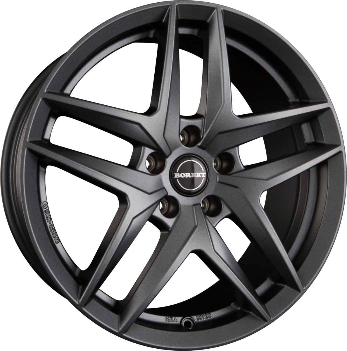 Borbet Z dark grey matt Alufelge 7.5x17 Zoll ET36 LK 5x112 ML66.5 – Bild 4