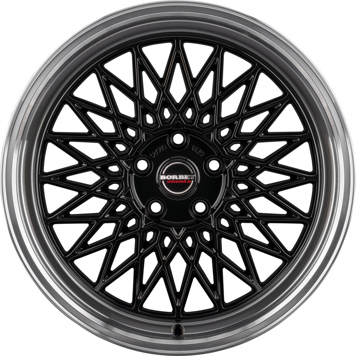 Borbet B black rim polished 8x18 ET30 - LK5/112 ML66.5
