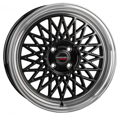 Borbet B black rim polished 8x18 ET35 - LK5/120 ML72.5