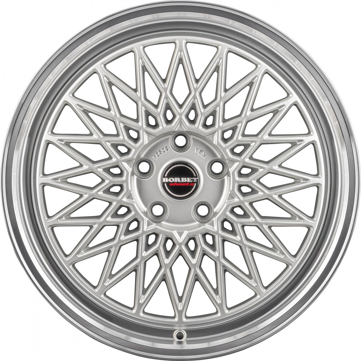 Borbet B silver rim polished 8x18 ET40 - LK5/114.3 ML72.5