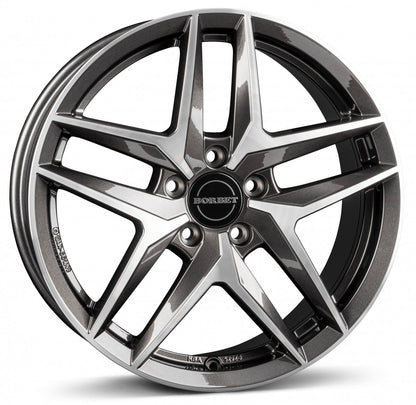 Borbet Z mistral anthracite glossy polished 8x19 ET44 - LK5/112 ML57.1