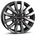 Borbet CW6 mistral anthracite glossy polished Alufelge 7.5x18 Zoll ET45 LK 6x114.3 ML66.1