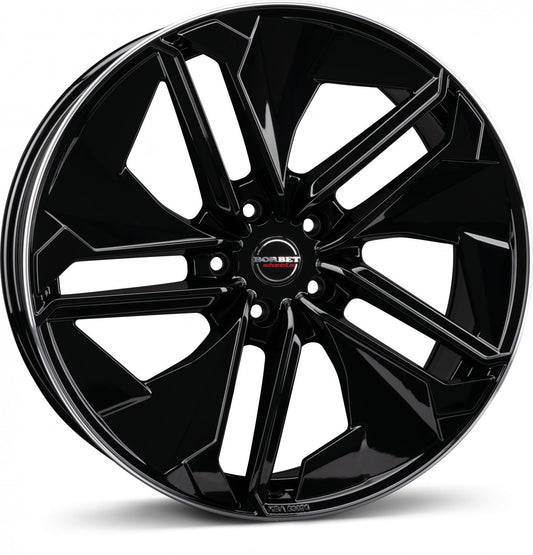Borbet TX black rim polished glossy 9x21 ET45 - LK5/120 ML72.5