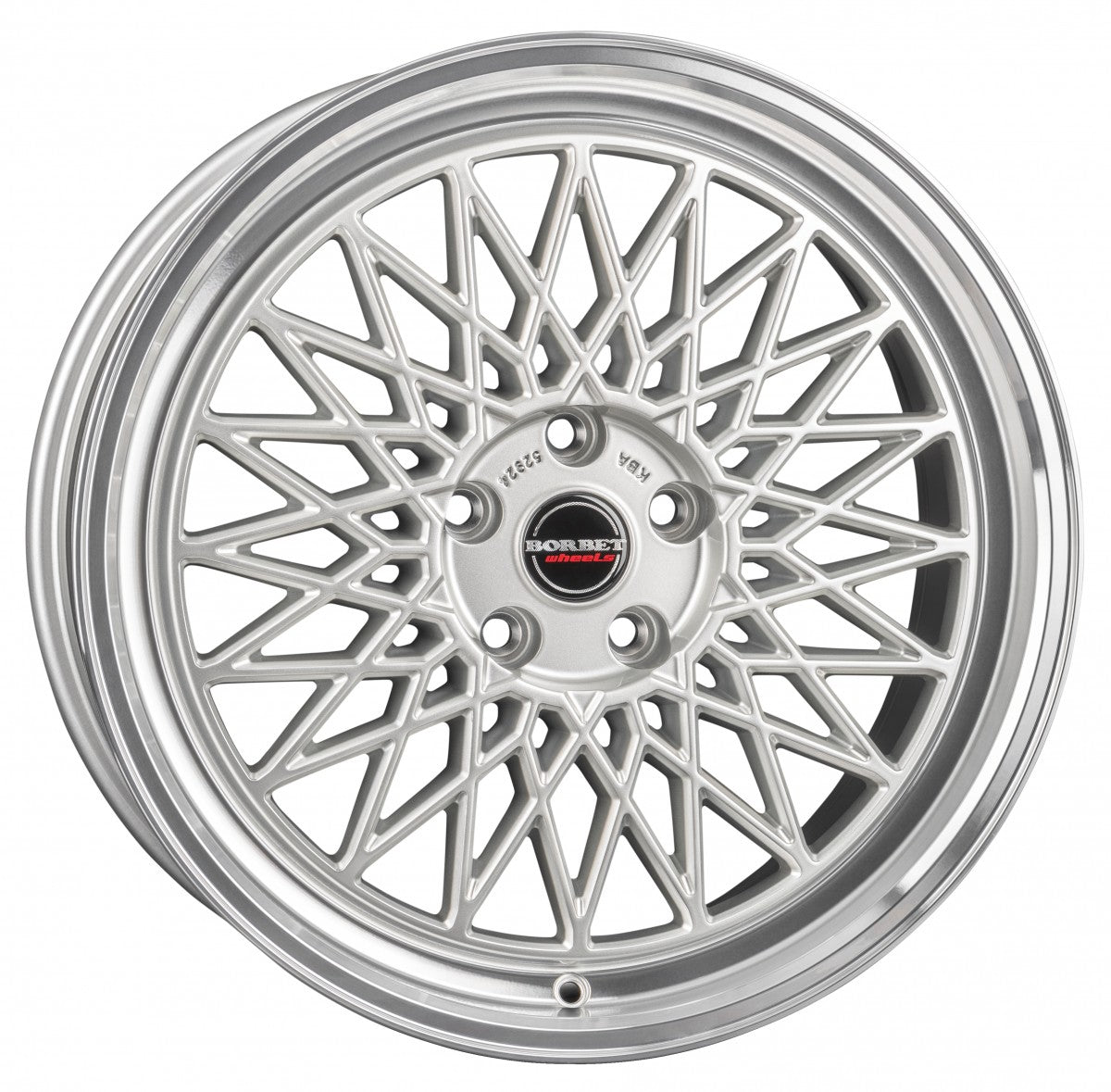Borbet B silver rim polished 8.5x19 ET40 - LK5/114.3 ML72.5