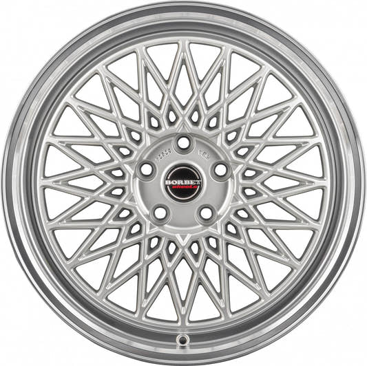 Borbet B silver rim polished Alufelge 8.5x19 Zoll ET40 LK 5x114.3 ML72.5