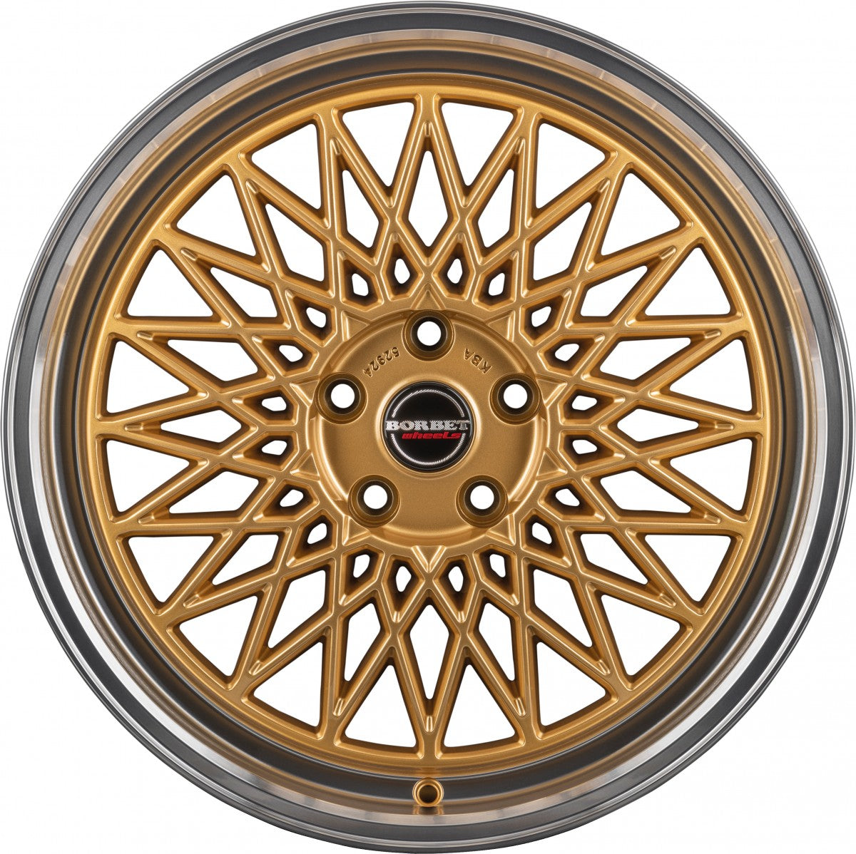 Borbet B gold rim polished 8.5x19 ET40 - LK5/114.3 ML72.5