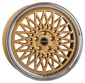 Borbet B gold rim polished 7x17 ET30 - LK4/100 ML64