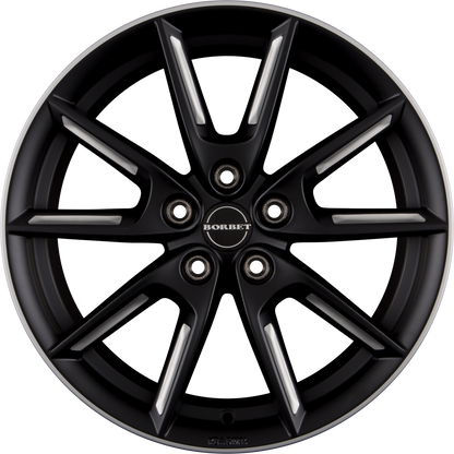 Borbet LX Black Matt Silver Spoke Rim Alufelge 8x18 Zoll ET48 LK 5x112 ML66.6 – Bild 2
