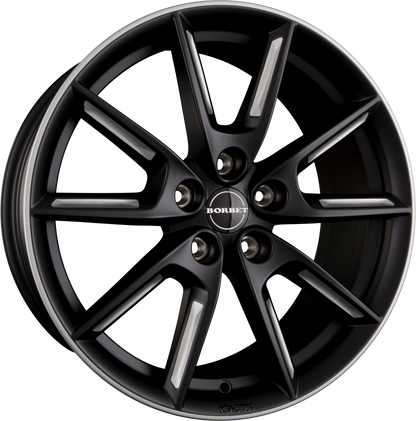 Borbet LX Black Matt Silver Spoke Rim Alufelge 8x18 Zoll ET48 LK 5x112 ML66.6 – Bild 3