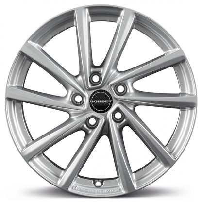 Borbet V crystal silver 7x19 ET34 - LK5/112 ML66.5