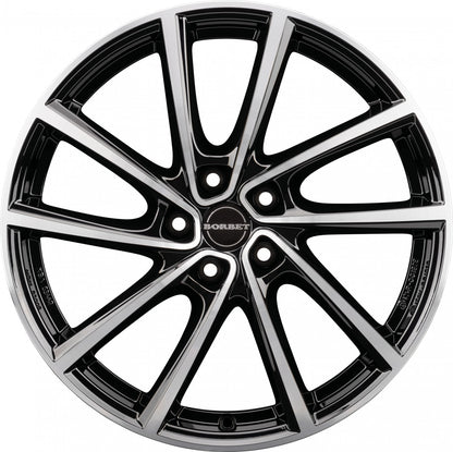 Borbet V black polished glossy 7x19 ET34 - LK5/112 ML66.5