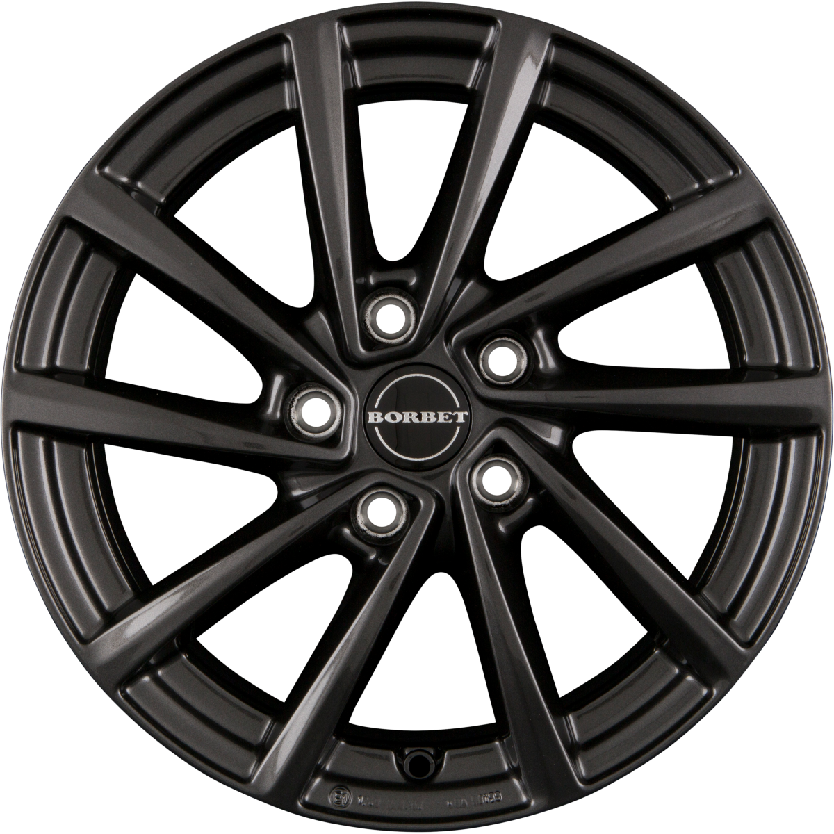 Borbet V mistral anthracite glossy Alufelge 7x19 Zoll ET40 LK 5x114.3 ML66.1 – Bild 5