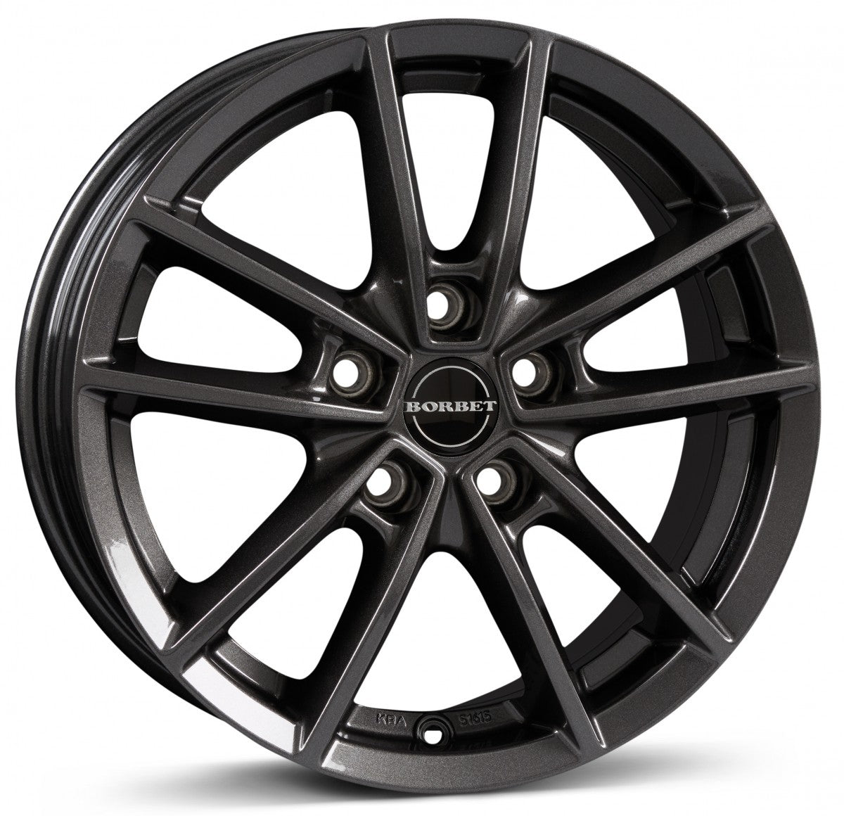 Borbet W mistral anthracite glossy 8x19 ET37 - LK5/114.3 ML72.5