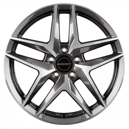 Borbet Z mistral anthracite glossy polished 7.5x18 ET44 - LK5/112 ML66.6