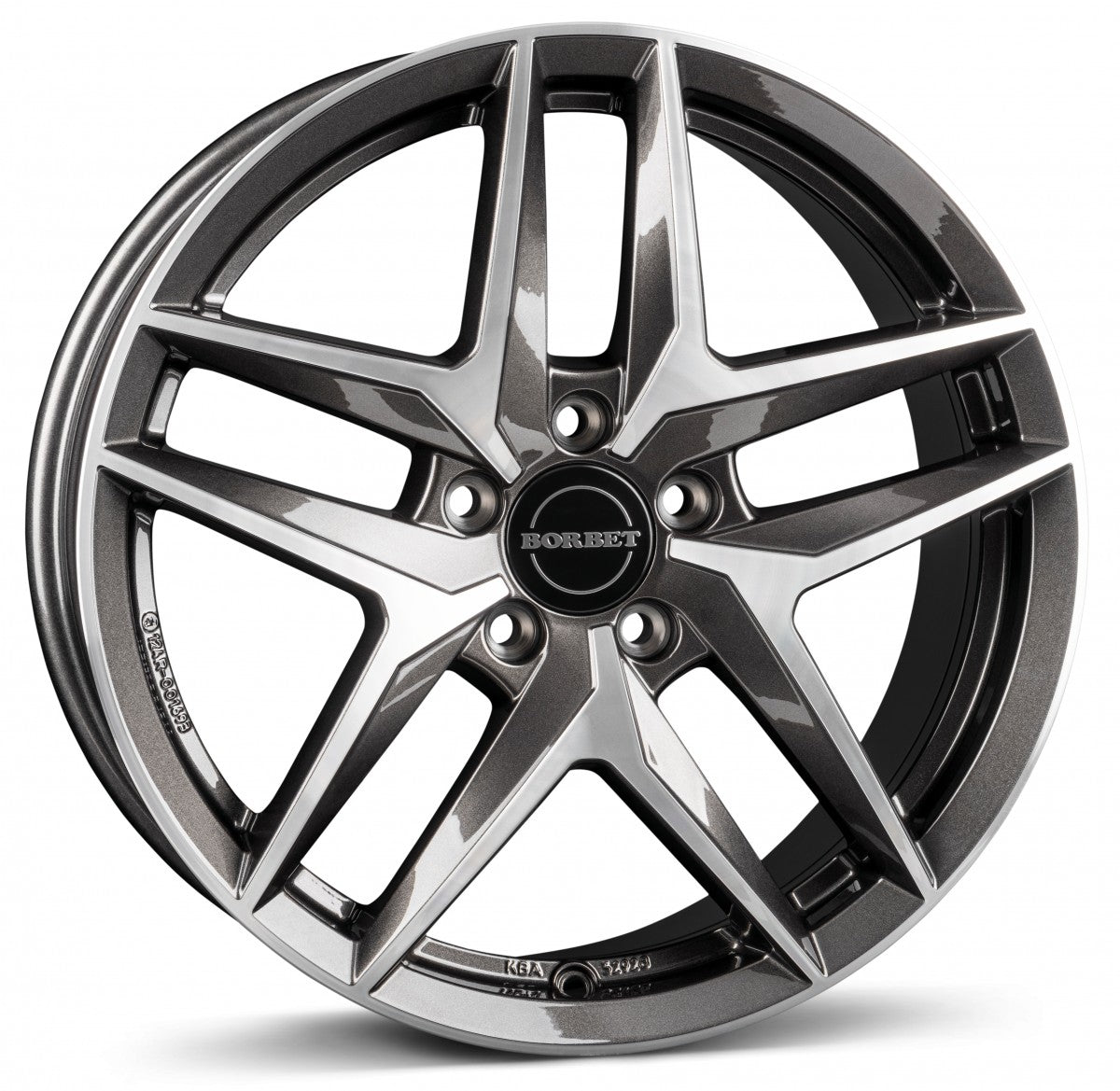 Borbet Z mistral anthracite glossy polished 7.5x18 ET51 - LK5/112 ML66.7