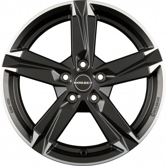 Borbet T10 matt black polished 6.5x16 ET45 - LK5/114.3 ML67.1