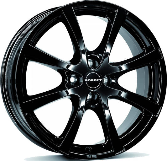 Borbet LV4 black glossy 7x16 ET32 - LK4/108 ML65.1