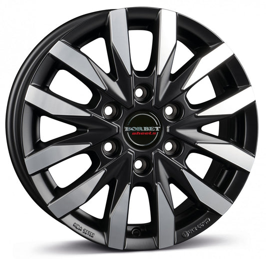 Borbet CW6 black polished matt 7.5x18 ET35 - LK6/139.7 ML100.1