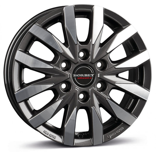 Borbet CW6 mistral anthracite glossy polished 7.5x18 ET35 - LK6/139.7 ML100.1