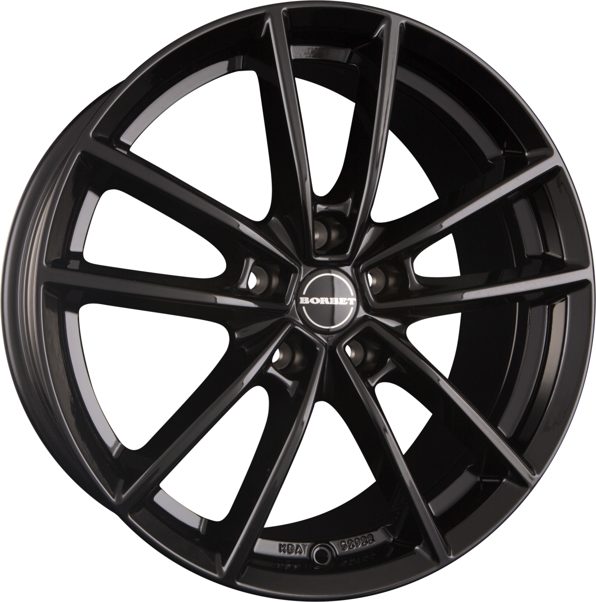 Borbet W Black Glossy Alufelge 8x20 Zoll ET27 LK 5x112 ML66.6 – Bild 4