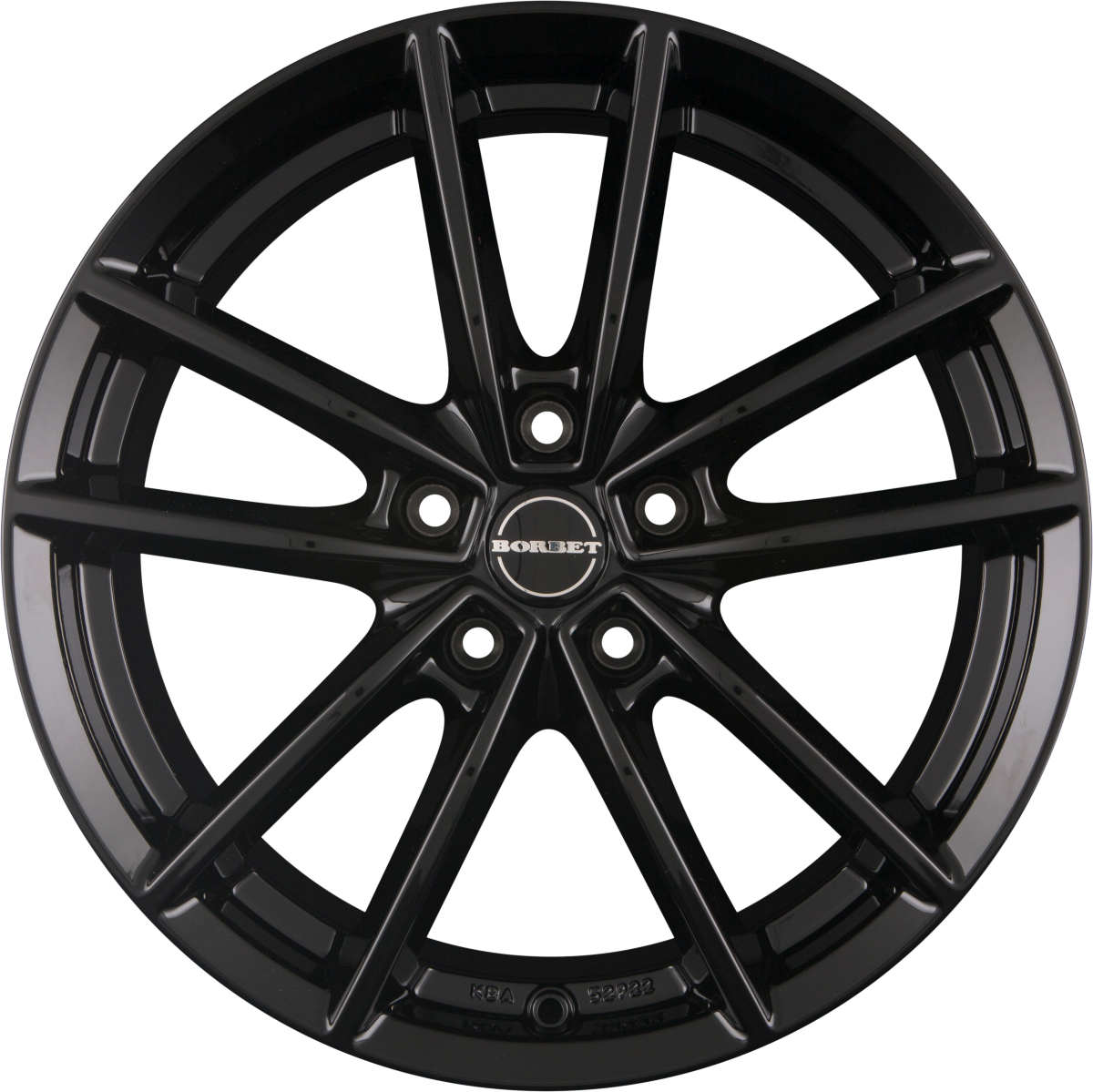 Borbet W Black Glossy Alufelge 8x20 Zoll ET35 LK 5x112 ML66.6 – Bild 3
