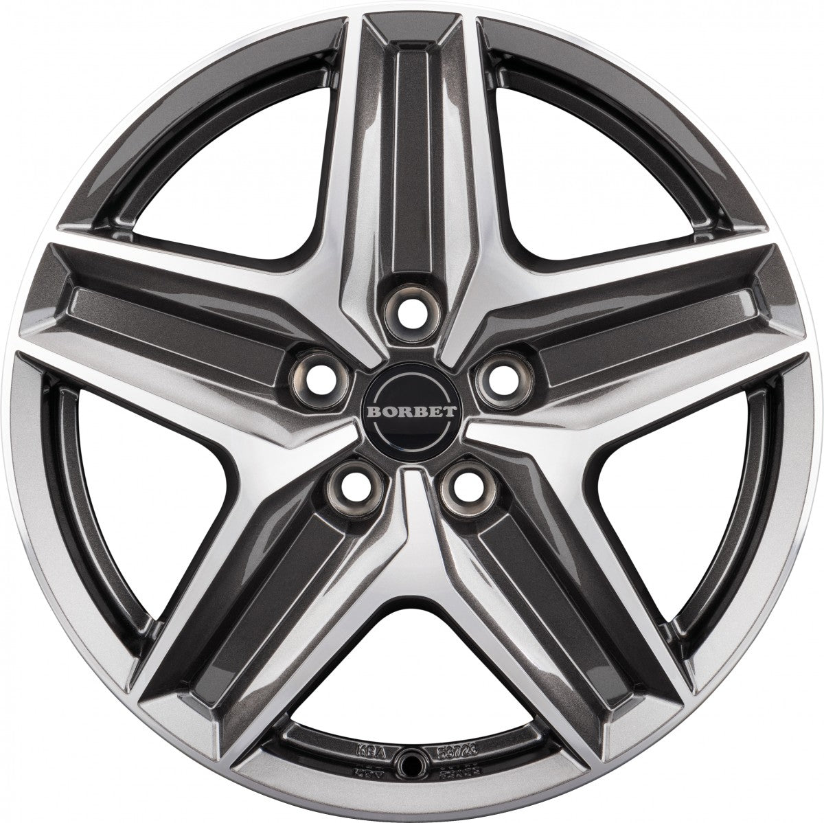 Borbet CWZ mistral anthracite glossy polished 7.5x18 ET53 - LK5/120 ML65.1