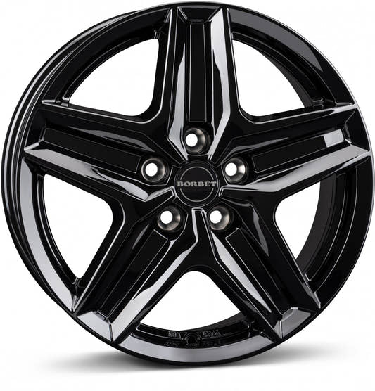 Borbet CWZ black glossy Alufelge 7.5x18 Zoll ET53 LK 5x118 ML71.1