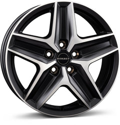 Borbet CWZ black polished matt Alufelge 7.5x18 Zoll ET53 LK 5x120 ML65.1