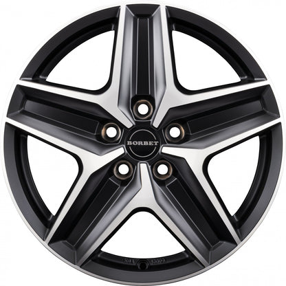 Borbet CWZ black polished matt 7.5x18 ET53 - LK5/130 ML78.1