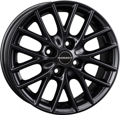 Borbet BS4 black matt 7x16 ET45 - LK4/100 ML64.1
