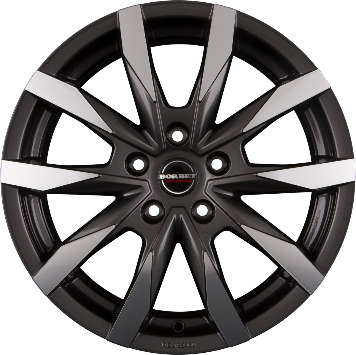 Borbet CW5 mistral anthracite glossy polished Alufelge 6x16 Zoll ET68 LK 5x118 ML71.1 – Bild 4