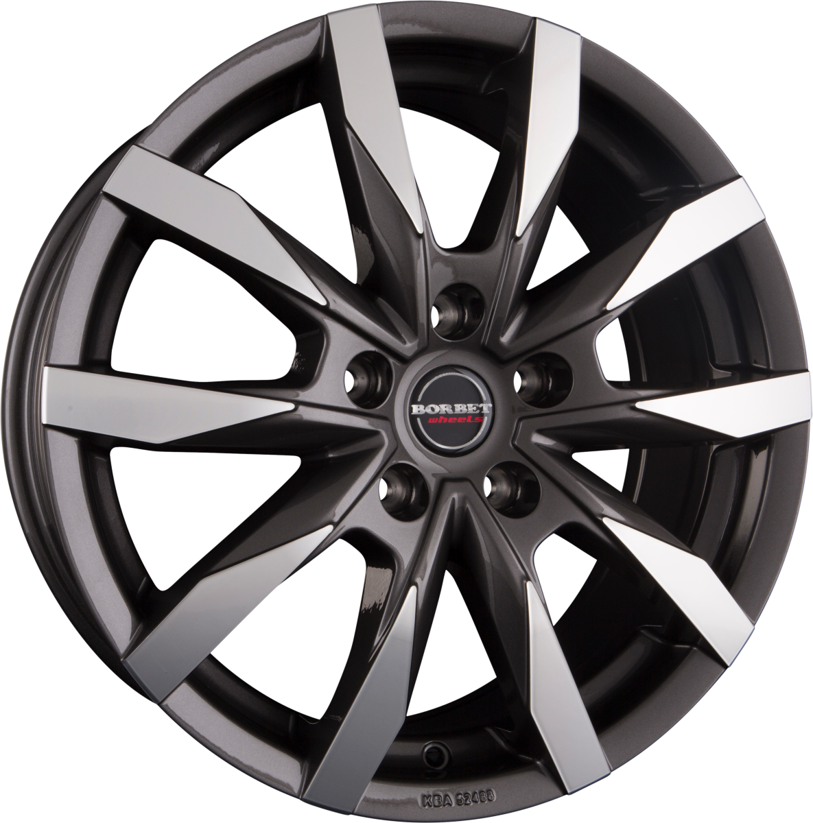 Borbet CW5 mistral anthracite glossy polished Alufelge 6x16 Zoll ET68 LK 5x118 ML71.1 – Bild 5