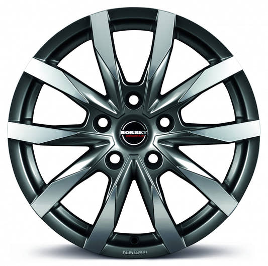 Borbet CW5 mistral anthracite glossy polished 6x16 ET68 - LK5/118 ML71.1