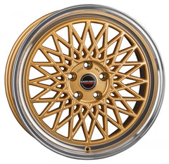 Borbet B gold rim polished Alufelge 7x17 Zoll ET25 LK 4x100 ML64