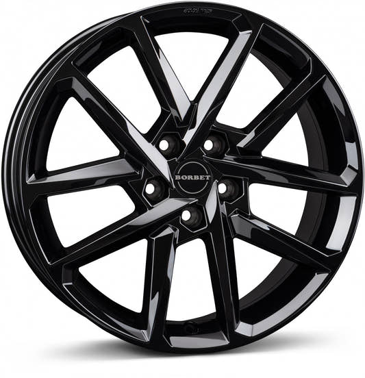 Borbet N black glossy 6.5x17 ET38 - LK5/112 ML57.1