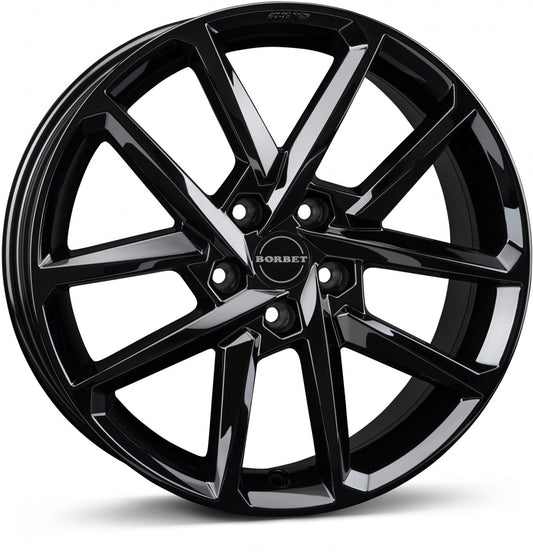 Borbet N black glossy 8x18 ET49 - LK5/112 ML66.5