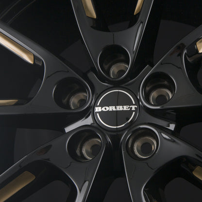 Borbet LX Black Glossy Gold Spoke Rim Alufelge 8x18 Zoll ET40 LK 5x114.3 ML72.5 – Bild 6