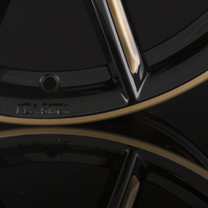 Borbet LX Black Glossy Gold Spoke Rim Alufelge 8x18 Zoll ET45 LK 5x108 ML72.5 – Bild 5